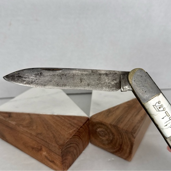 Antique JEWISH JUDAICA KNIFE - SHABBAT KODESH KARLSBAD GERMANY - Picture 8 of 10